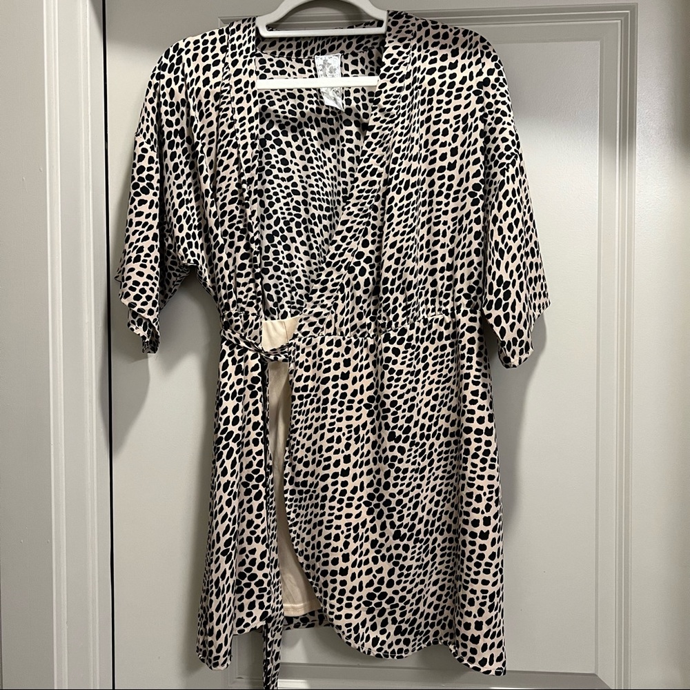 Printed Wrap Dress, S